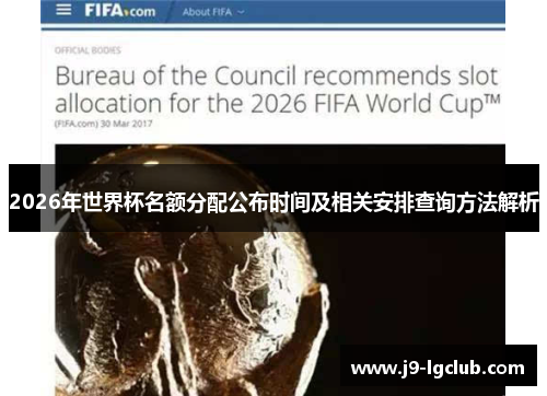 2026年世界杯名额分配公布时间及相关安排查询方法解析